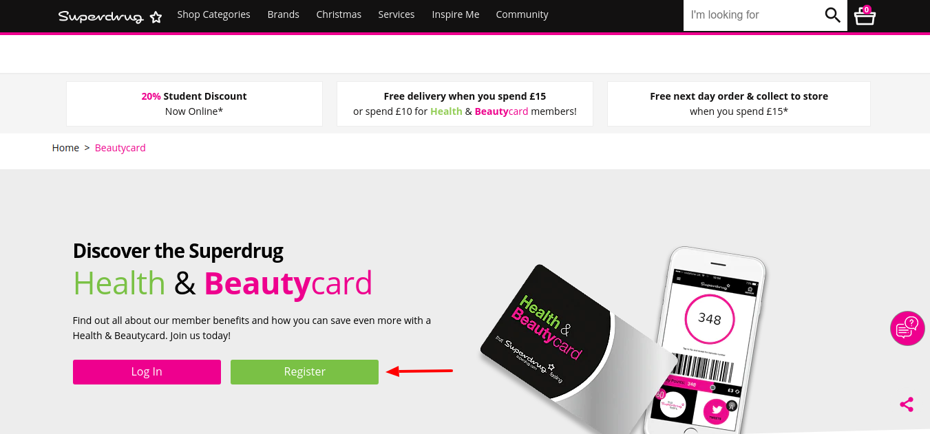 Introducing the Superdrug Beautycard Register