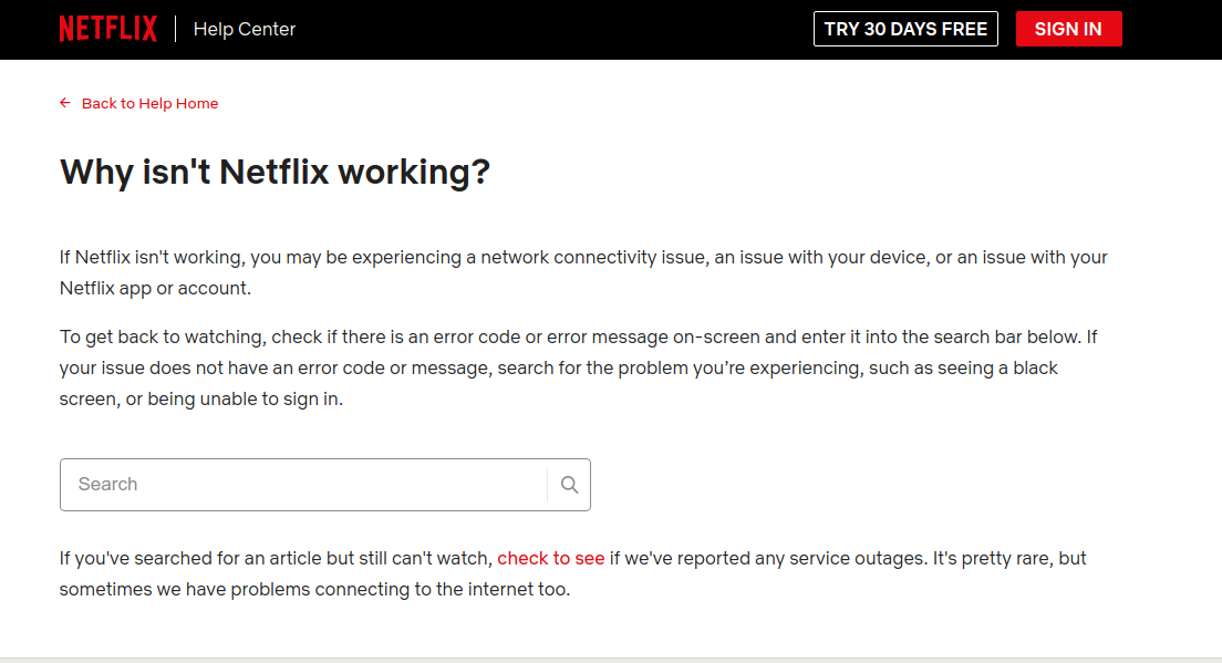 Netflix Error Codes