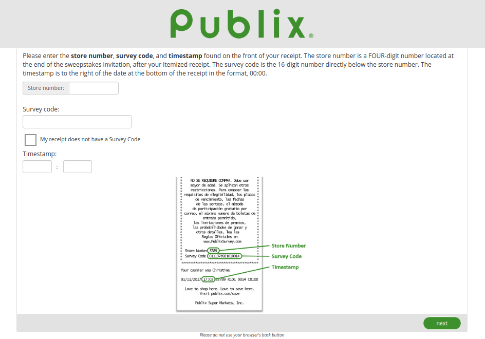 publix survey