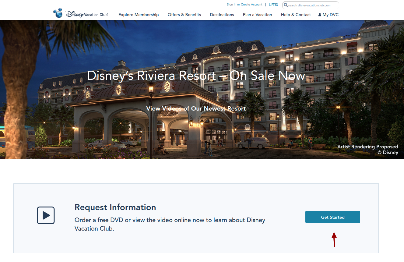 Disney Vacation Club Get Started