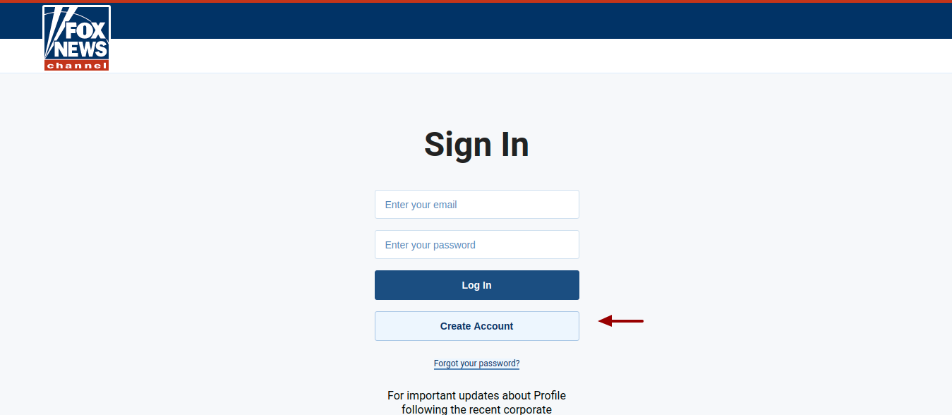 Fox News Create Account