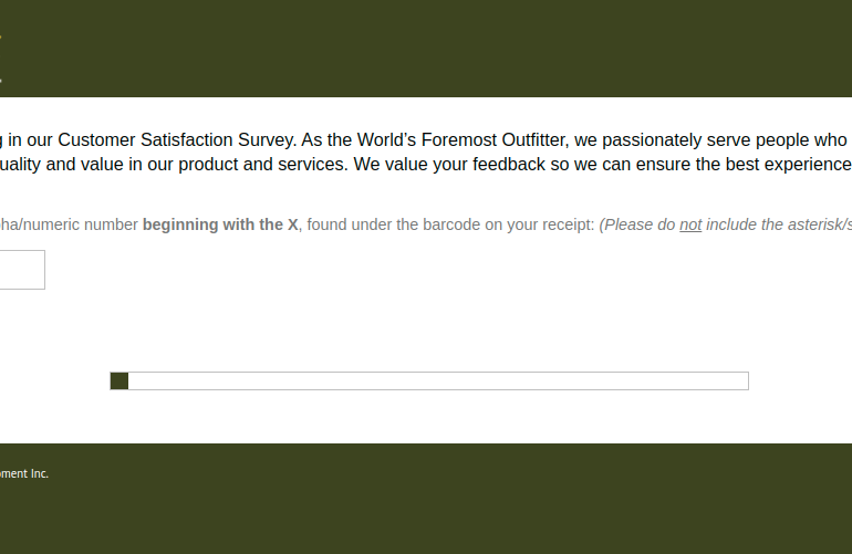 Cabela Outfitter Survey