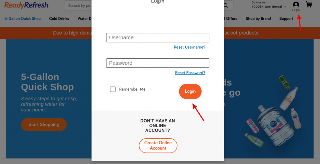 Access To Your Ready Refresh Account
