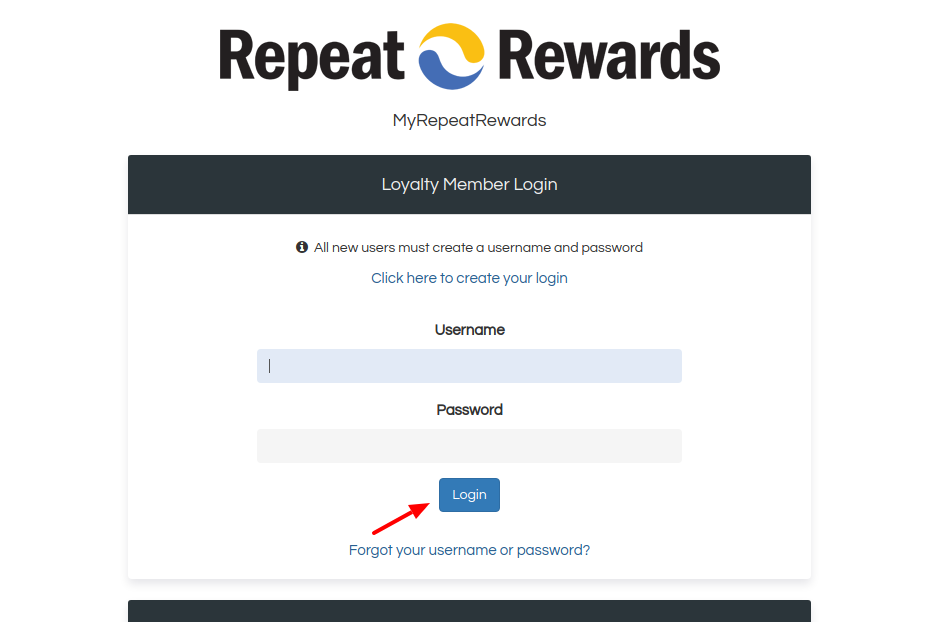 Member Rewards Login