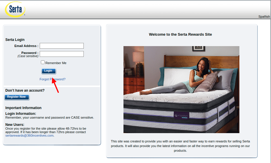 Serta International Spiff Login