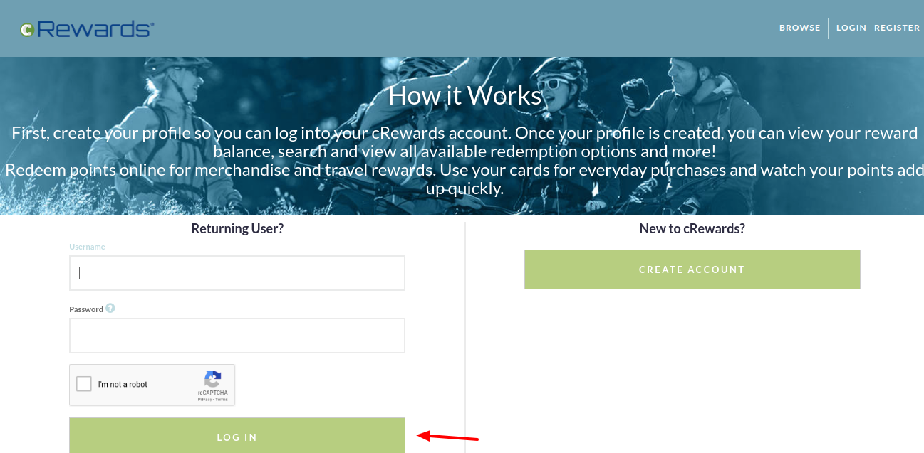 cRewards Login