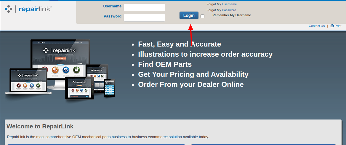 RepairLink Login