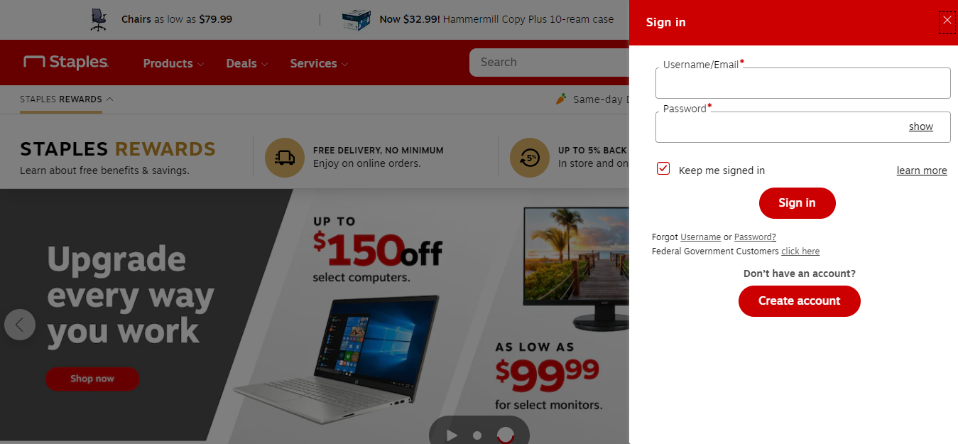 Staples Login