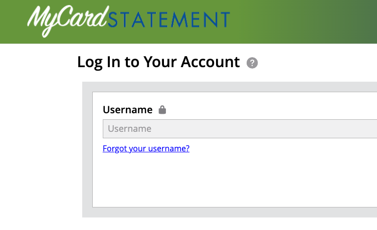 mycardstatement login page