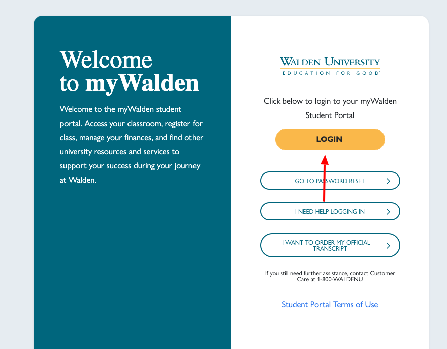 walden student portal login