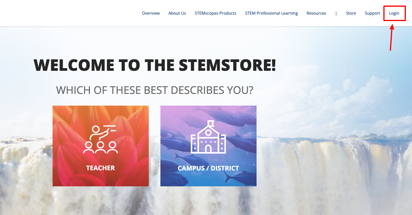 stemscopes student login page