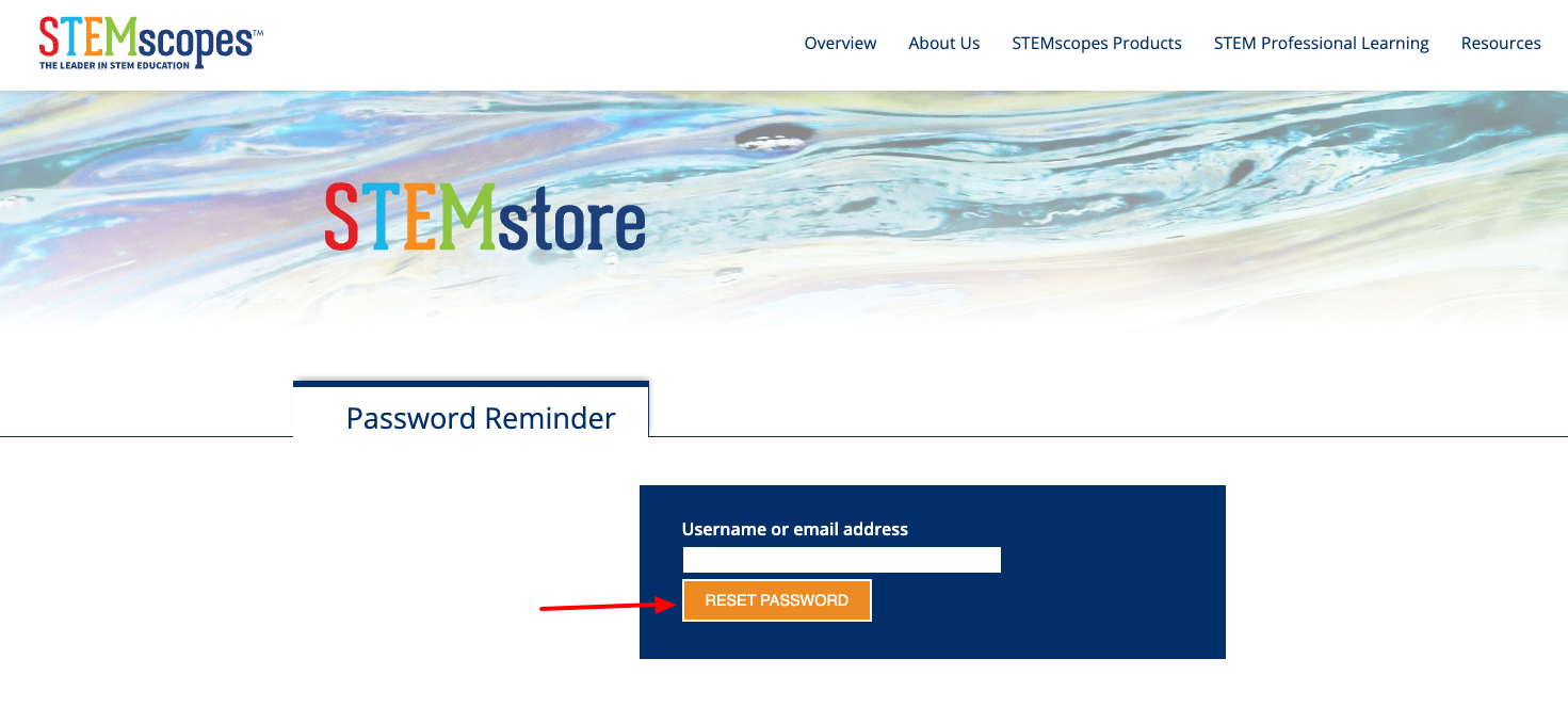 stemscopes student reset password