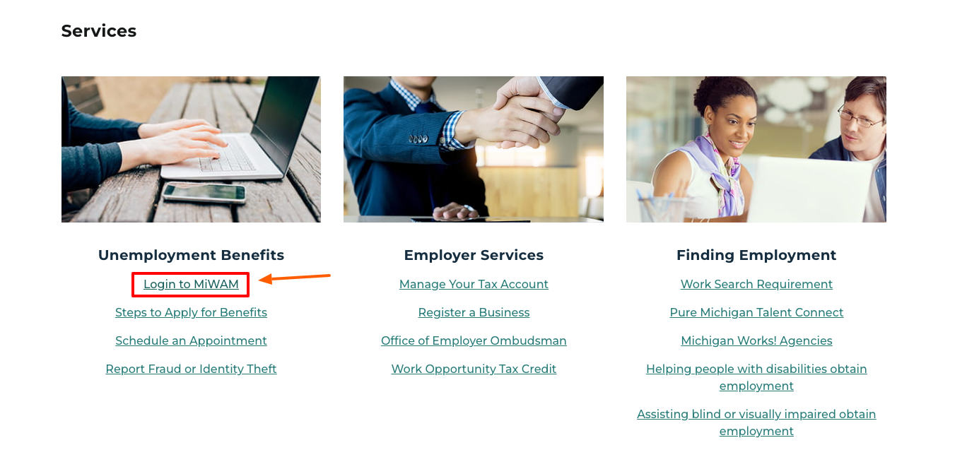 unemployment miwam login