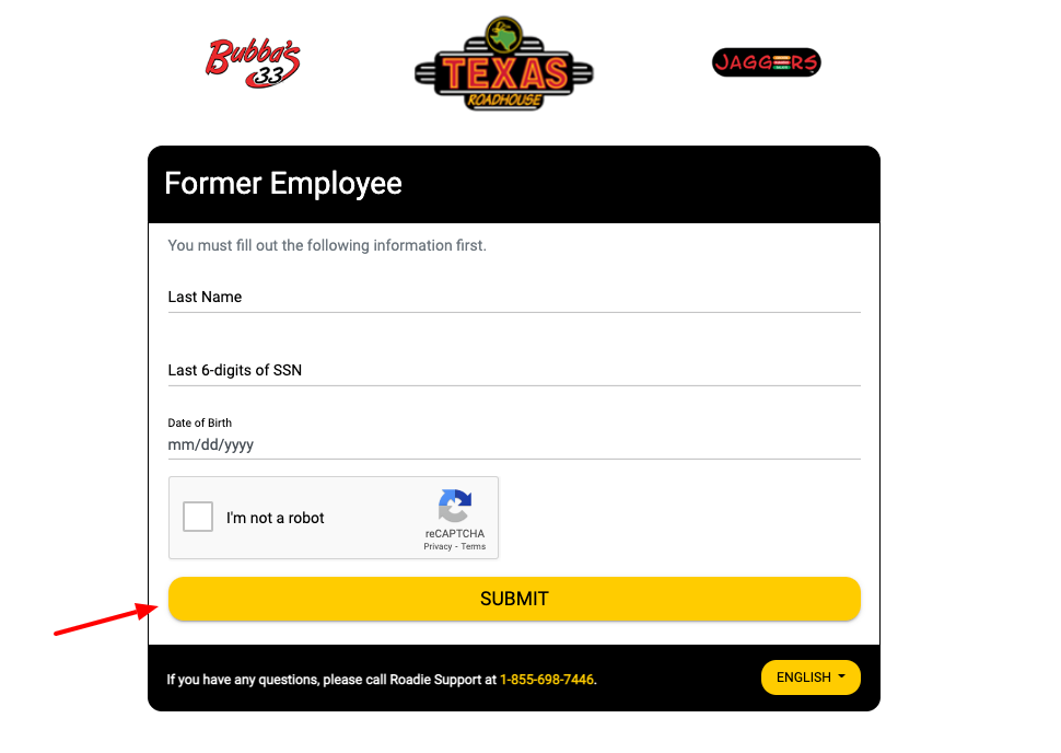 texas roadhouse former employee login