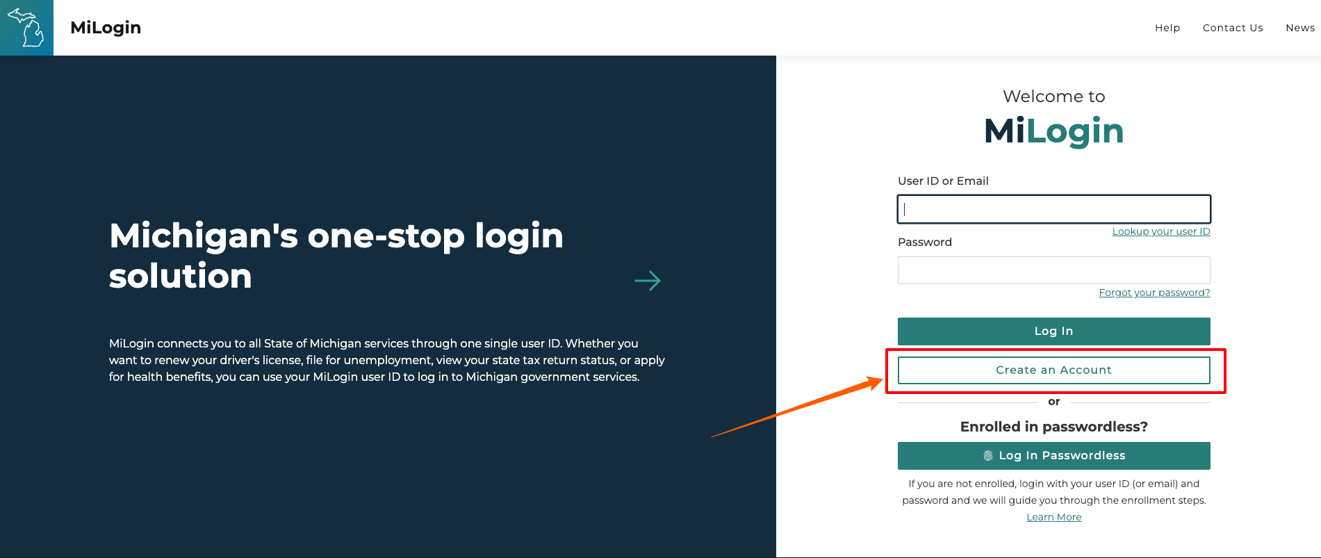 MiWAM Login account create