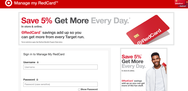 Target RedCard Login