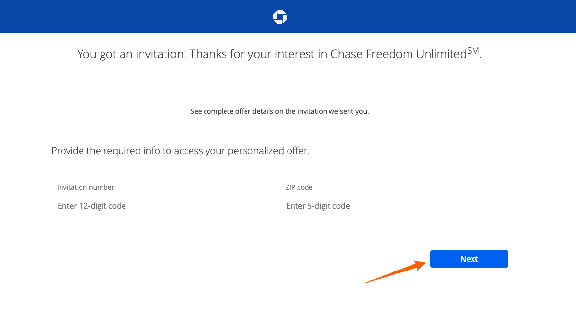 chase freedom unlimited card application