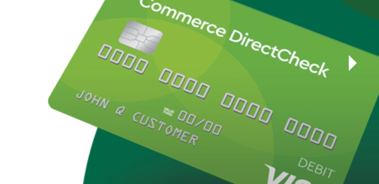 commerce directcheck card login process